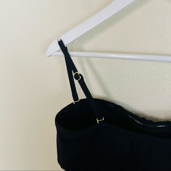 Kona Soul Black Ruffle Laser Cut Flounce Convertible One Piece Swimsuit - Picture 8 of 14